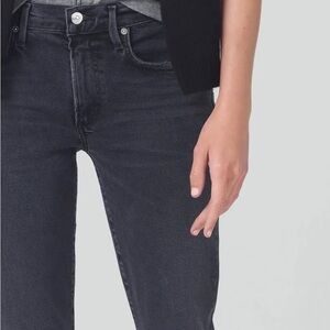 Citizens of Humanity: Ella Mid Rise Slim Crop in Film Noir